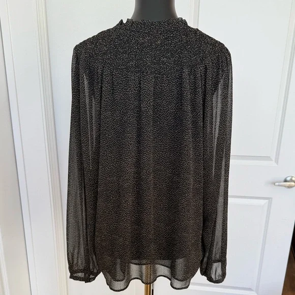 LOFT Black Sheer Women’s Blouse - Picture 5 of 7